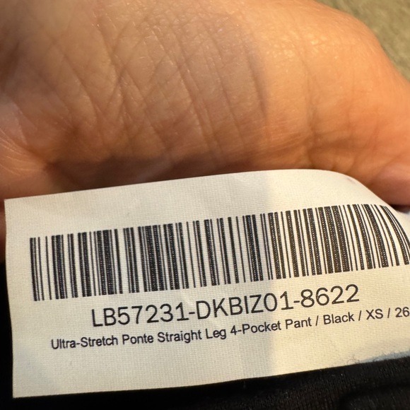 Quince Ultra Stretch Ponte Straight Leg Black Pants - Picture 6 of 7